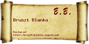 Bruszt Blanka névjegykártya